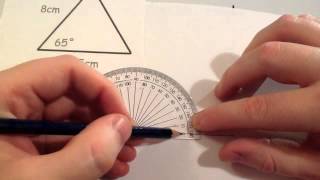 Constructing SAS triangles  Corbettmaths [upl. by Aikahs]