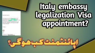 Italy Embassy Islamabad Appointment legalization appointment visa submision appointment italyvisa [upl. by Cone]