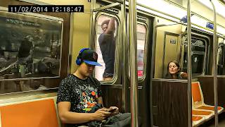 1 Hour of TERRIFYING NYC Subway Moments Caught on Camera [upl. by Alaham]