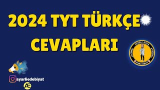 TYT Türkçe 2024 Cevapları📌 [upl. by Cullan]