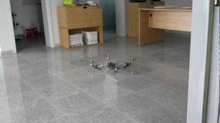 Quadcopter x525 frame w HobbyKing v21 board take off training [upl. by Kirchner495]