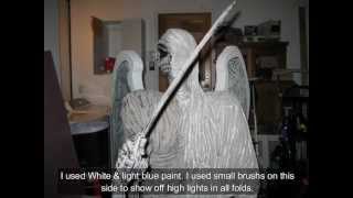 How to Make Halloween Angel Tombstone [upl. by Attolrac565]