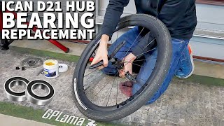 Replacing Cartridge Bearings in a ThruAxle Bicycle Wheel  ICAN G25 Bearing Replacement 🛠🚲 [upl. by Kerekes546]