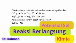 Sel Elektrokimia  Contoh Soal Reaksi dapat Berlangsung [upl. by Assela]