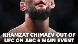 Khamzat Chimaev out of UFC main event vs Whittaker with illness [upl. by Eigla931]