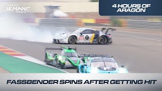 An unfortunate spin for Fassbender  4 Hours of Aragón 2023  ELMS [upl. by Nevi]