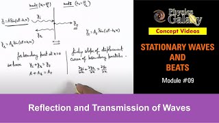 Class 11 Physics  Stationary Waves And Beats  9 Reflection and Transmission of Waves  JEE amp NEET [upl. by Lazes]