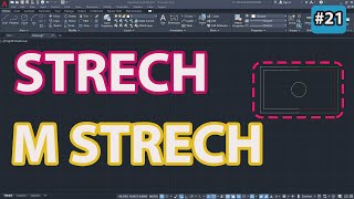 21 How To Use Strech And MStrech Command In Autocad  Beginners Course  Cad Gizmo [upl. by Inerney]