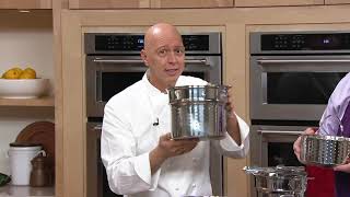 AllClad Stainless Steel 8qt Covered MultiCooker Insert amp Basket on QVC [upl. by Skricki740]