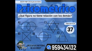 Parte 28  ¿Quieres probar tu inteligencia  Pregunta N°37  Admisión 20242 psicometrico pnp [upl. by Anyg]