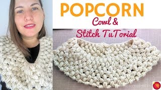 Popcorn Crochet Cowl  Crochet Puff Stitch [upl. by Petigny106]