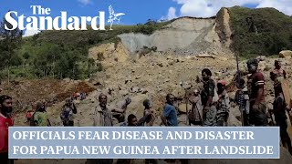 Officials fear disease and disaster for Papua New Guinea after landslide [upl. by Emylee]