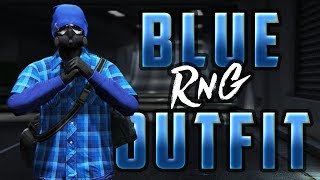 GTA 5 ONLINE  BLUE RNG OUTFIT TUTORIAL 141 [upl. by Enilauqcaj]