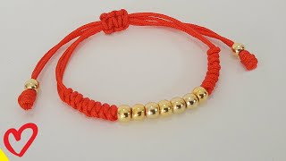 PULSERA EN HILO FACILDE DE HACER NUDO SNAKE  EASY TO MAKE BRACELET [upl. by Oinafipe782]