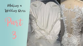 DIY Wedding Dress  Lets make a wedding dress with lace appliques 3 [upl. by Stromberg965]