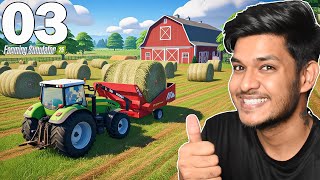 Farming Simulator 25 ▶ Making Haybales For Animals Part 3 In Hindi [upl. by Childs]