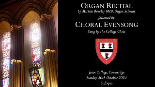 Organ Recital and Choral Evensong – 201024 [upl. by Strohl]