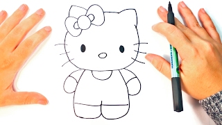 How to draw Hello Kitty  Hello Kitty Easy Draw Tutorial [upl. by Ekihc]