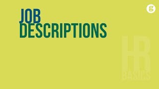 HR Basics Job Descriptions [upl. by Boone60]