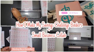 How I Make My Savings Challenge Binders  Entrepreneur Small Business Collab  Giveaway [upl. by Sotnas]