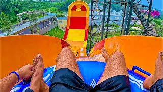 Spectacular Aquatic Ride Turbulence Water Slide at Wahoo Waterworld 🇮🇩 [upl. by Romaine56]