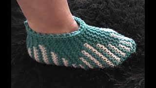 How to Knit Tulip Slippers Pattern 609│by ThePatternFamily [upl. by Notsahc]