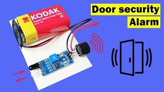 Make door alarm at home Simple door alarm system [upl. by Drobman933]