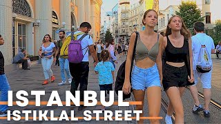 istanbul 2022 walking tour  Istiklal Street In Summer Evening  4K UHD 60FPS [upl. by Ennaeel144]