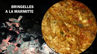 Recette rougail bringelle à la marmite  Aubergine à la marmite [upl. by Hewitt859]