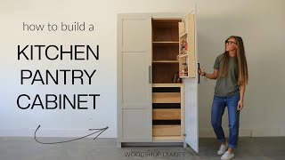 How to Build a Kitchen Pantry Cabinet  Larder Cupboard [upl. by Itsim314]