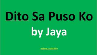 Dito Sa Puso Ko by Jaya Lyrics  1999 [upl. by Freyah]