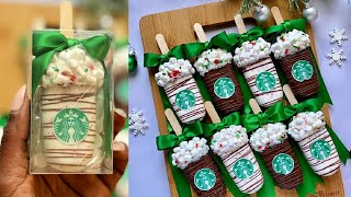 Hot Chocolate Bombs  delicious Starbucks hot chocolate  Hot cocoa pops [upl. by Aniretak154]