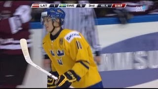 IIHF World U20 Championship 2013 Latvia  Sweden [upl. by Alihet]