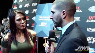 UFC 184 Cat Zingano Says Shes Ronda Rouseys Weakness [upl. by Filmore]