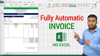 Fully Automatic Invoice in Excel  How to Create Invoice in Excel  Bill in Excel [upl. by Hathaway90]