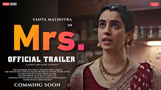 MRS Movie 2023 Official trailer  Release update  Sanya Malhotra  Nishant Dahiya  Mrs trailer [upl. by Barna]