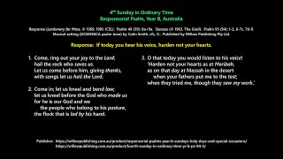 4th Sunday in Ordinary Time Responsorial Psalm Year B Colin Smith [upl. by Elyad]