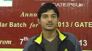 Vikas Ahlawat  Civil Engineering AIR 1 GATE 2013 Toppers Interview IES MASTER Student [upl. by Mali]