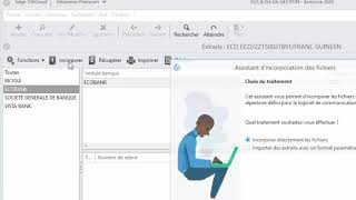 SAGE 100C RAPPROCHEMENT BANCAIRE AUTOMATIQUEComment importer les Relevés bancaires [upl. by Allebram912]