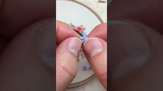 A New Embroidery Trick Learn How to Make These Cute Flowers and Elevate Your Embroideryembroidery [upl. by Ueik]