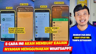 8 CARA INI AKAN MEMBUAT KALIAN NYAMAN MENGGUNAKAN WHATSAPP🔥 CLONAPP MESSENGER‼️ [upl. by Cruce641]