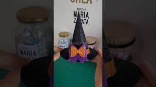 Como hacer un sombrero de bruja para halloween 🎃 manualidades sombrero hallowen halloweenideas [upl. by Nnaecyoj]