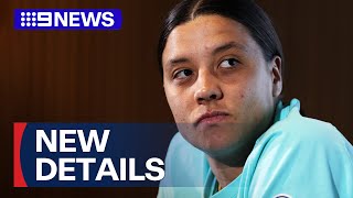 Court documents reveal Sam Kerr spent time in police custody  9 News Australia [upl. by Yhcir]