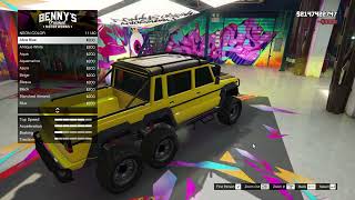 Bennys Car Customization Benefactor Dubsta 6x6 MercedesBenz G63 6x6 Brabus  Upper Class [upl. by Akehsay853]