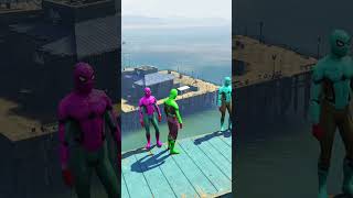 GTA 5 Spiderman Ragdolls  Jumps  Fails ep100 shorts [upl. by Erdman]