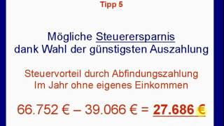 Tipp 5 Abfindung Steuervorteil bei günstigstem Auszahlungszeitpunkt [upl. by Menis]