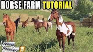 HOW TO RAISE HORSES IN FARMING SIMULATOR 2019  HORSE TUTORIAL [upl. by Icul792]