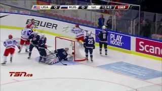 USA v Russia QF 35  2014 IIHF World Junior Championship [upl. by Tolecnal]