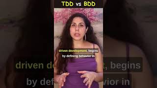 TDD vs BDD in 1 Minute  Test Driven Development vs Behaviour Driven Development testing [upl. by Ragouzis586]