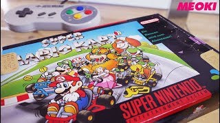 Super Mario Kart SNES  Original EU Modul Packaging amp Gameplay [upl. by Adnoek687]